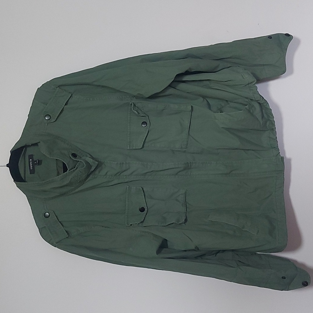 Torrid Size 3 Green Utility Jacket